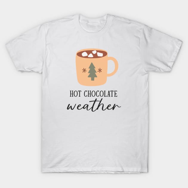 Hot Chocolate Weather - Boho Christmas T-Shirt by Pop Cult Store